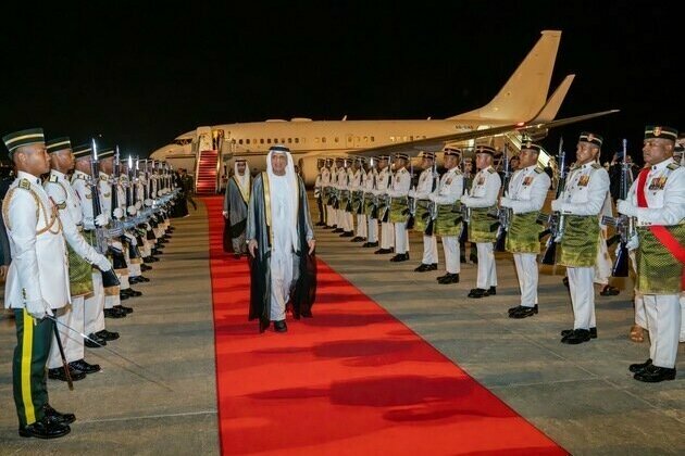 On behalf of UAE President, RAK Ruler arrives Malaysia to participate in GCC-ASEAN Summit, ASEAN-GCC-China Summit