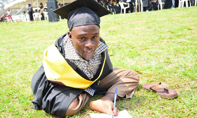 Byaruhanga beats all odds to graduate Byaruhanga beats all odds to graduate