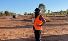 An environmental activist has disrupted work on Adani’s Carmichael rail corridor. 