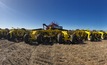 The Duraquip SeedStorm 80ft (24m) seeding bar. Picture Ben White.