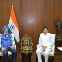 Uttarakhand CM Dhami meets Petroleum Minister Hardeep Puri in New Delhi