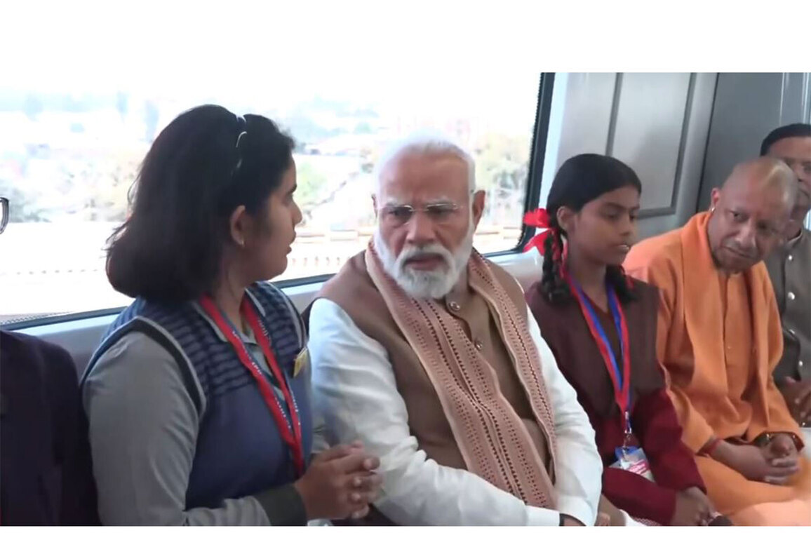 PM Modi flags off Meerut Metro, Namo Bharat Train, interacts with students onboard