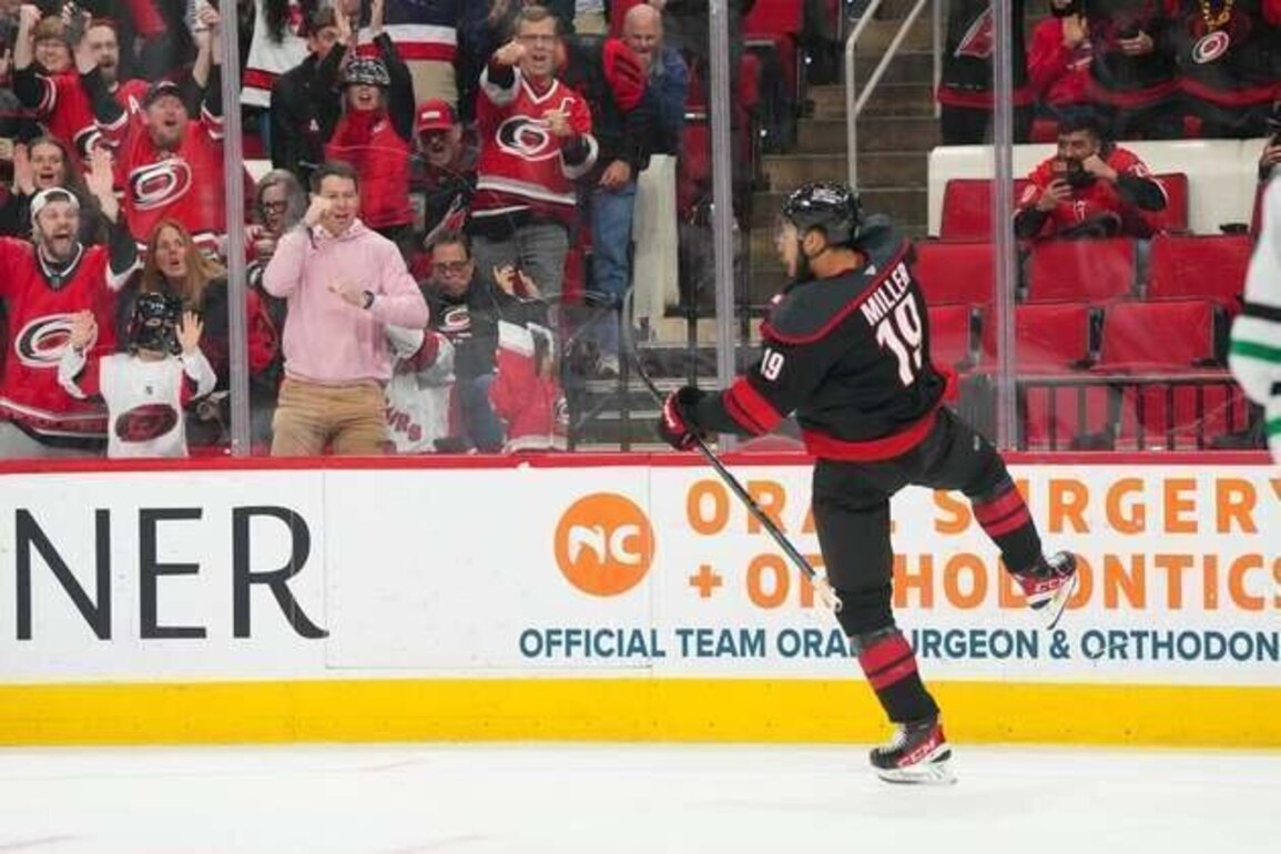 K'Andre Miller scores twice, adds assist in Hurricanes' rout of Stars