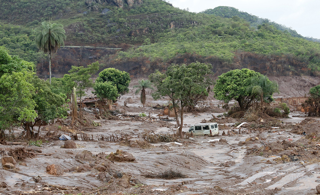 The aftermath of the 2015 Fundão dam collapse in Mariana, Brazil