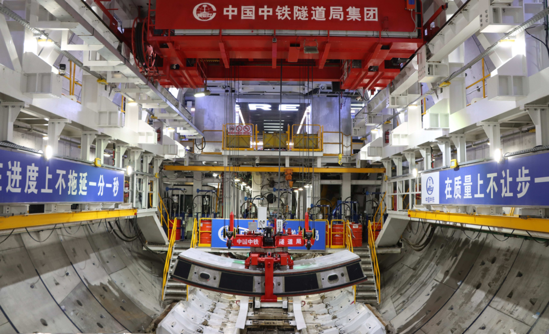 The world’s largest-diameter shaft boring machine, “CREC Qiming”, has rolled off the production line in Zhengzhou, China