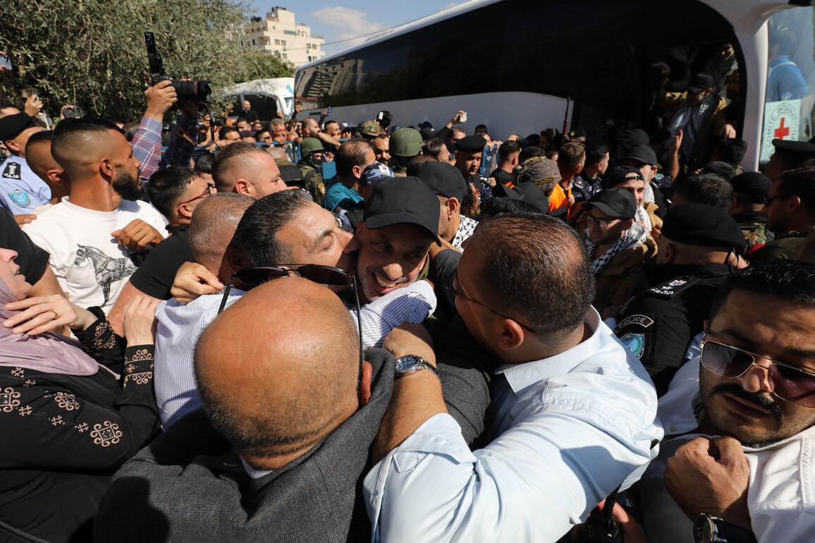 MIDEAST-WEST BANK-RAMALLAH-PALESTINIAN PRISONERS-RELEASE