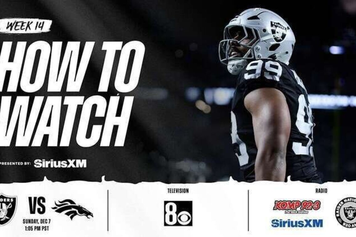 How to watch, listen to and livestream Raiders vs. Broncos