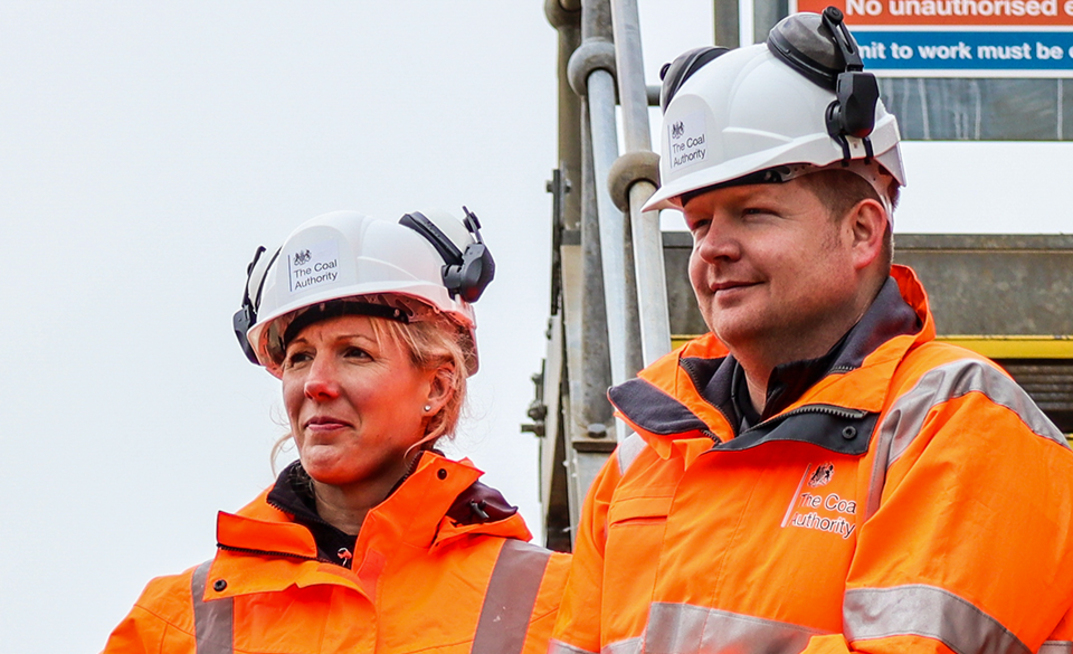 Julia Draycon, Community and Emergency Response Director, and Jim Repp, Head of Emergency Response at the Coal Authority, which has now been renamed as the Mining Remediation Authority