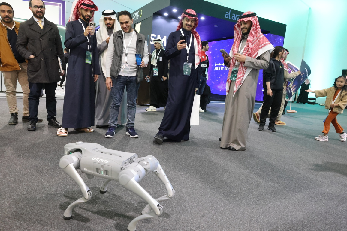 SAUDI ARABIA-RIYADH-FUTURE OF MEDIA EXHIBITION-CHINESE ROBOT DOG