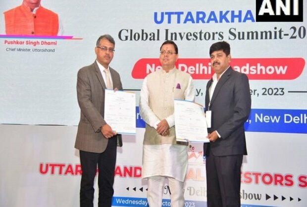 Uttarakhand CM Pushkar Singh Dhami addresses the 'New Delhi roadshow' for Uttarakhand Global Investors Summit 2023