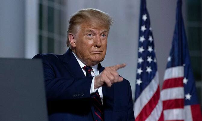 Trump presses law and order message as protest turns deadly Trump presses law and order message as protest turns deadly