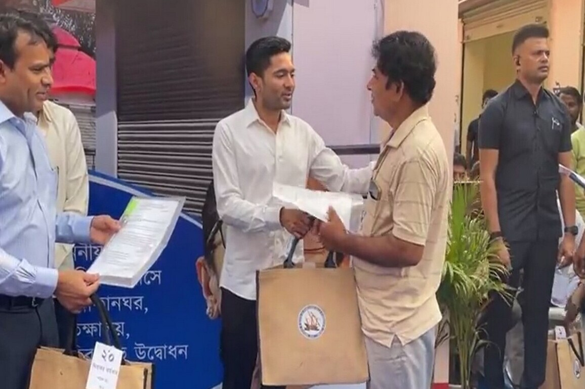 West Bengal: TMC MP Abhishek Banerjee hands over renovated stalls near Baba Boro Kachari Temple