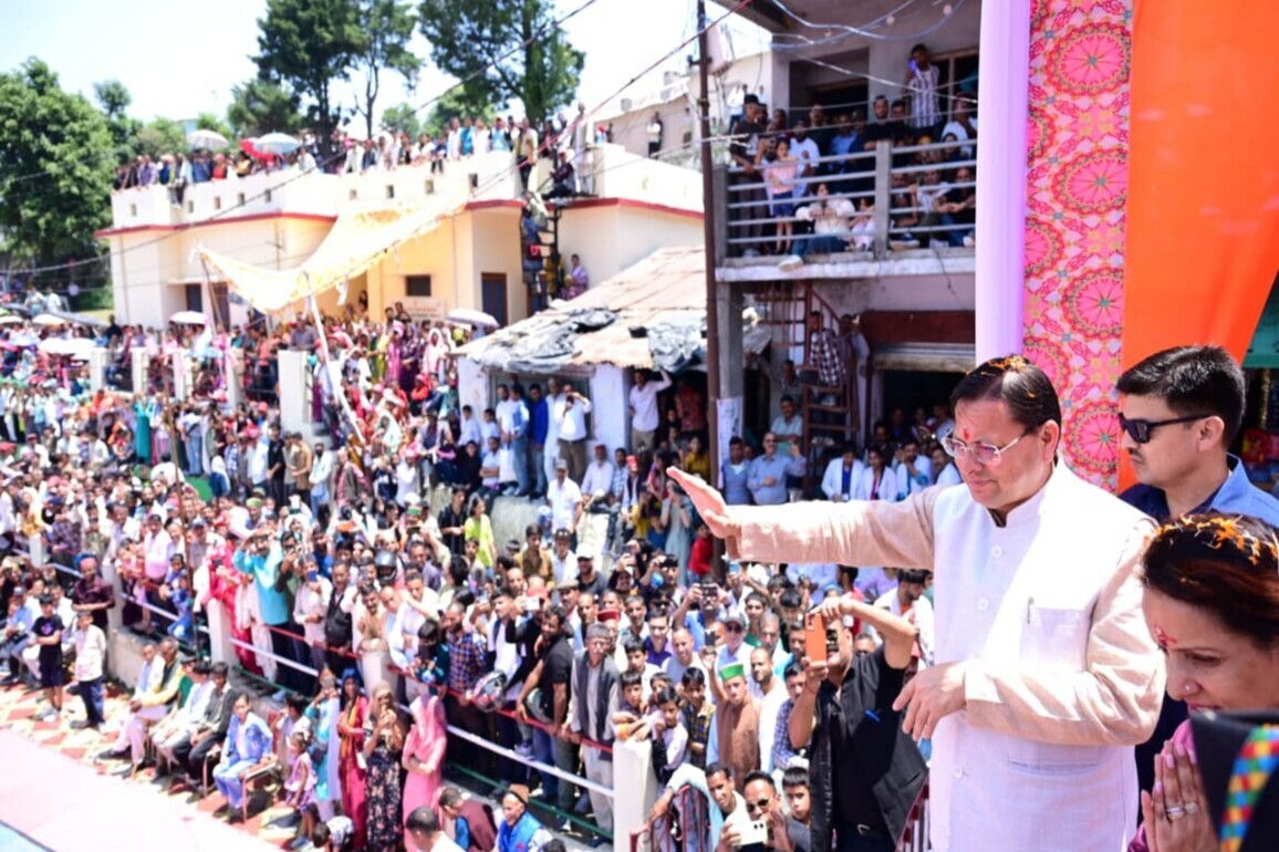 Uttarakhand CM Dhami announces major development projects at Jaunsar-Bawar Folk Cultural Festival and Sports Meet 2026 in Dehradun