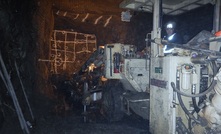Underground development at the Caribou zinc mine in New Brunswick