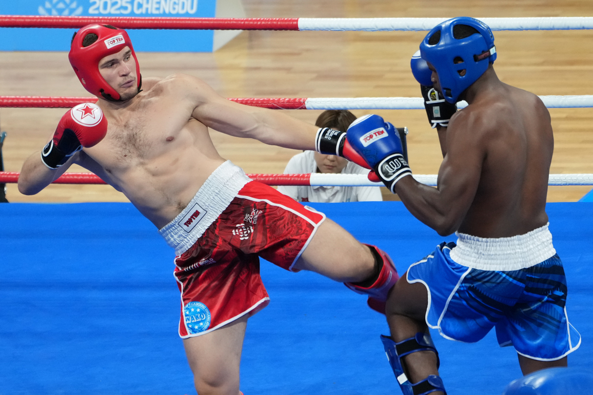 (SP)CHINA-CHENGDU-THE WORLD GAMES 2025-KICKBOXING-MEN'S K1 +91KG-SEMIFINALS (CN)