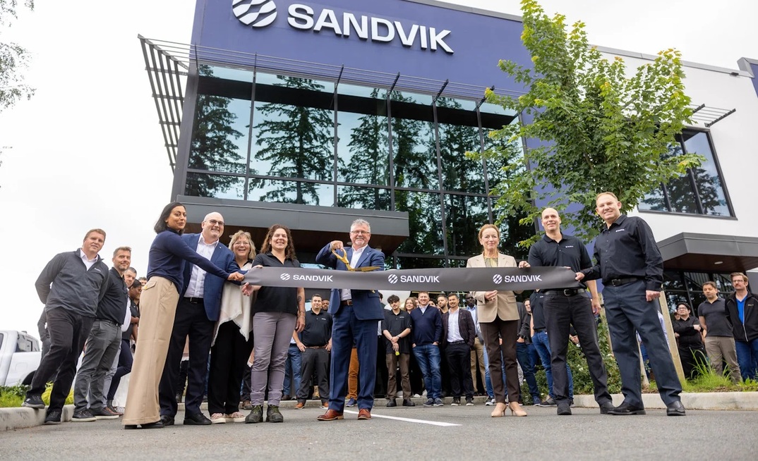 The opening ceremony for Sandvik’s new facility, in the Campbell Heights business park area of Surrey, British Columbia. Credit: Sandvik
