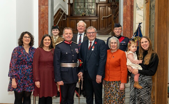 George Lawrie and family at the awards ceremony 