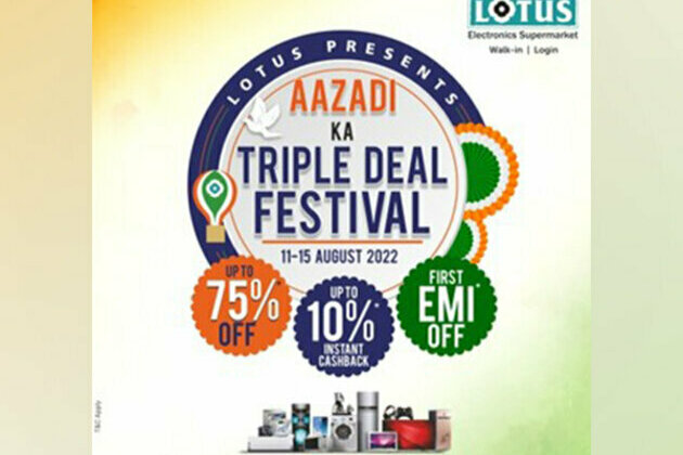 Lotus offers upto 75 per cent off and triple benefit on Independence Day