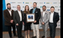  Excellence in Technology winner Matthew Davey with his wide Belinda (centre) and sponsors New Holland.