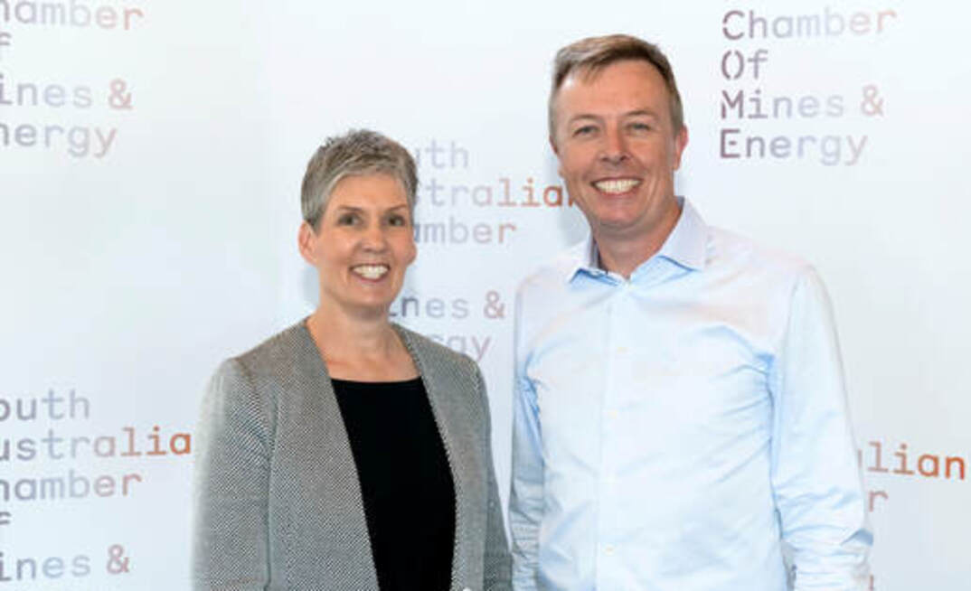 Rebecca Knol with SIMEC chief operating officer Matt Reed.