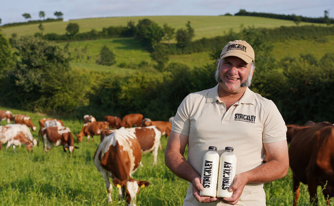 Farmer James Robinson with Strickley milk