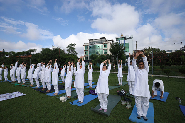 Yoga asanas and music: Nepal marks 11th International Yoga Day with zeal
