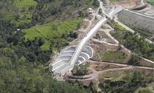 The TSF spillway at the Marlin mine in Guatemala is designed to release excess water from extreme storm event runoff