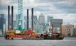  Red7Marine’s 250t Haven Seariser 4 jack-up barge has been undertaking pile clearance and piling on the River Thames for the Port of London Authority