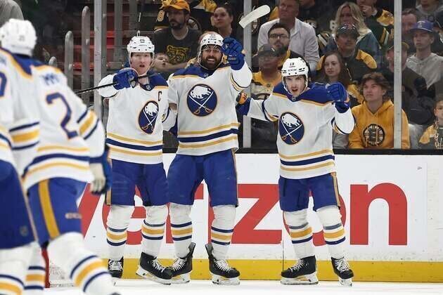 Sabres build early lead, eliminate Bruins in Game 6