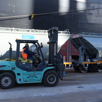 ARGENTINA-BUENOS AIRES-CHINA-RAILWAY-GRAIN WAGON-ARRIVAL