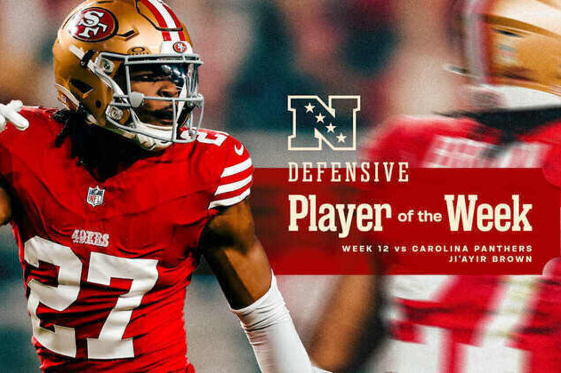 Ji'Ayir Brown Named NFC Defensive Player of the Week vs. Panthers