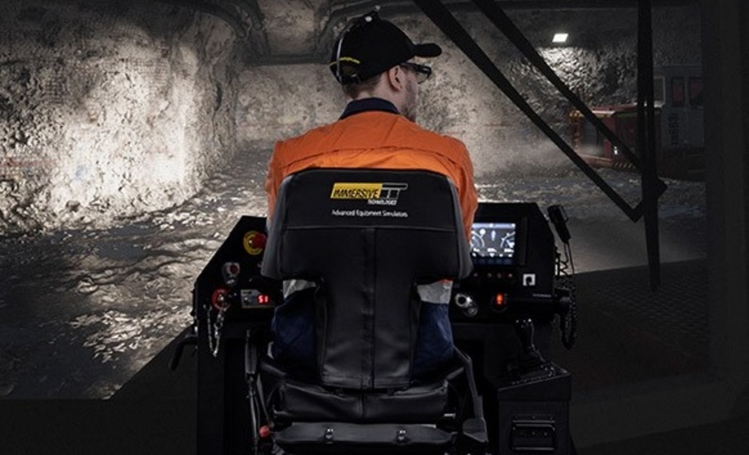 Immersive Technologies’ IM360+ training simulator features stereoscopic 3D, photo-realistic graphics for underground mining simulation. Credit: Immersive Technologies