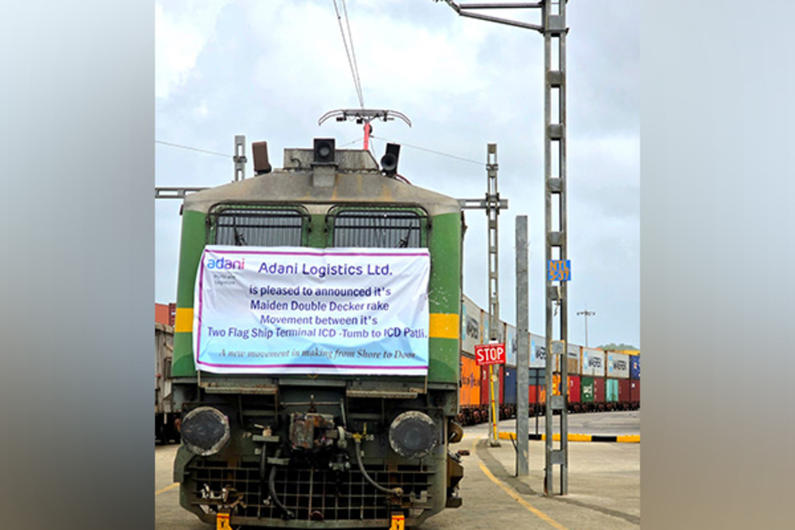 Adani logistics launches First double stack rake between ICD Tumb and ICD Patli, set to transform Vapi-Haryana freight corridor