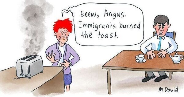 Feeding the rich, poor fed to wolves. Well done Angus!