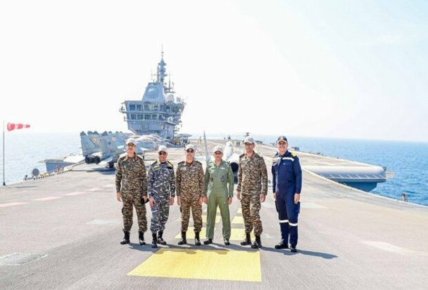 Senior officers embark INS Vikrant to witness Joint Phase of TROPEX 25