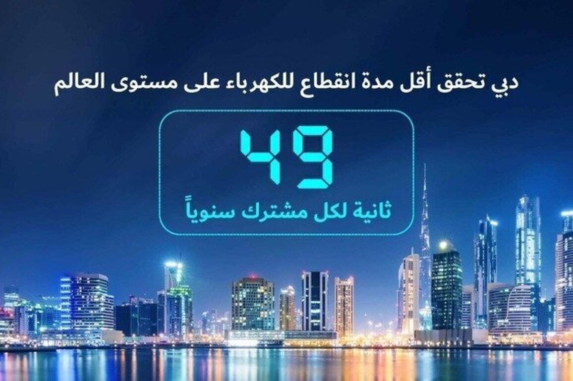 DEWA sets new world record with 0.82 minutes annual power disruption