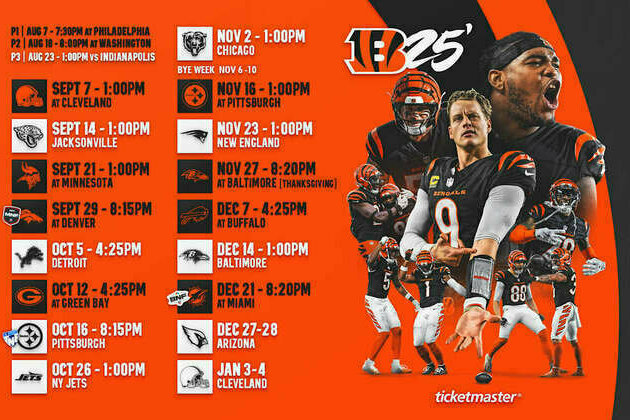 Bengals 2025 Schedule: Matchups to Watch