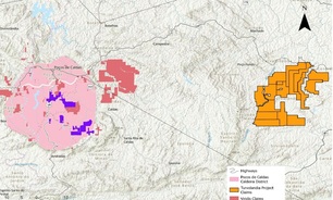 Mapa projeto de terras raras Turvolândia Canamera