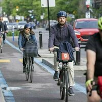 Montreal's bike infrastructure hardly takes up any space from cars on city roads