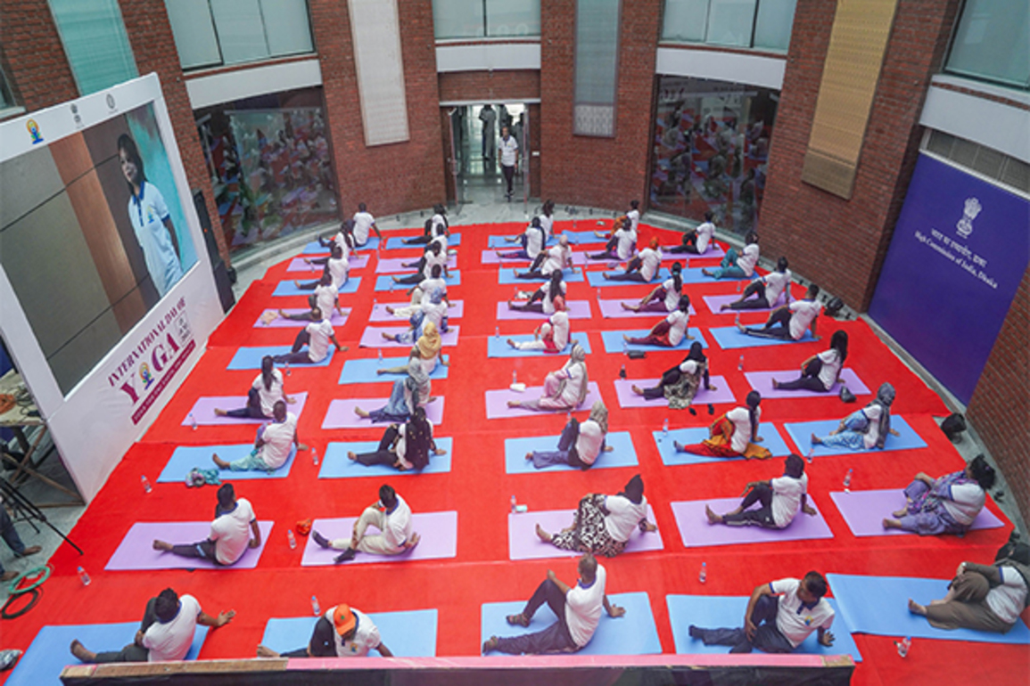 Indian High Commission celebrates International Day of Yoga in Dhaka