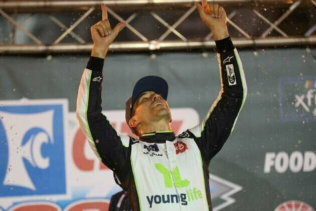 Aric Almirola wins Bristol Xfinity playoff opener on bold strategy