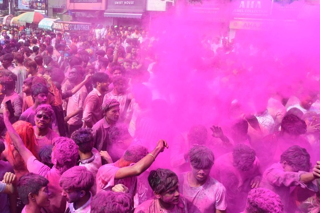 INDIA-ASSAM-GUWAHATI-HOLI FESTIVAL-CELEBRATION