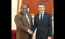  James Marape (left) and Emmanuel Macron (right)