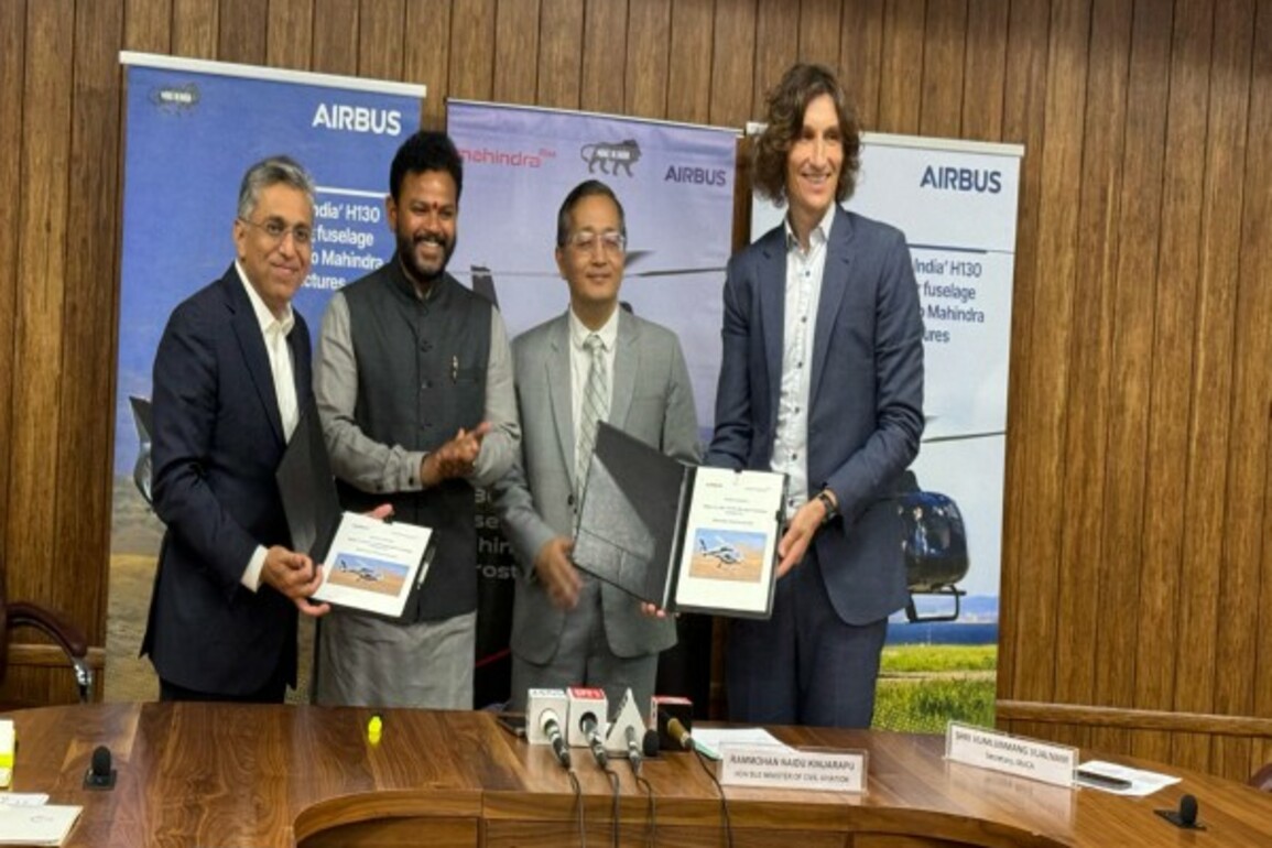 Airbus selects Mahindra Aerostructures for manufacturing H130 helicopter fuselage- A 'Make in India' Milestone