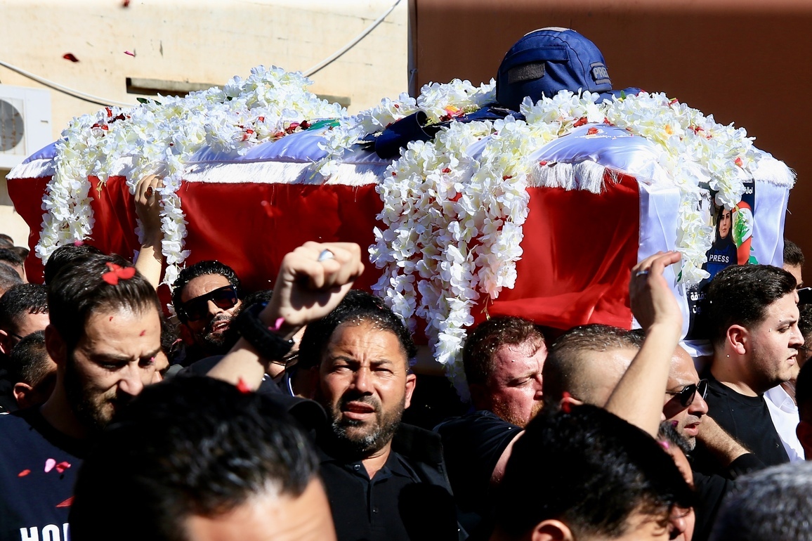 LEBANON-BAISSARIYEH-KILLED JOURNALIST-MOURNING