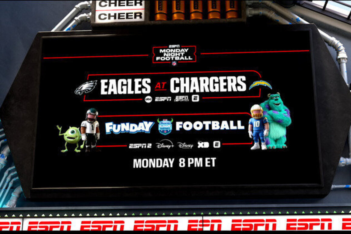 Monday Night Football Week 14: Monsters Funday Football on ESPN2, Disney+ and more, complementing traditional Monday Night Football telecast of Eagles-Chargers on ESPN and ABC