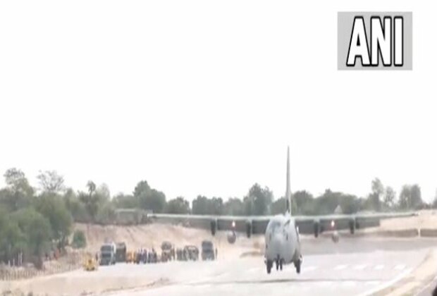 IAF's C-130J Super Hercules lands at Emergency Field Landin