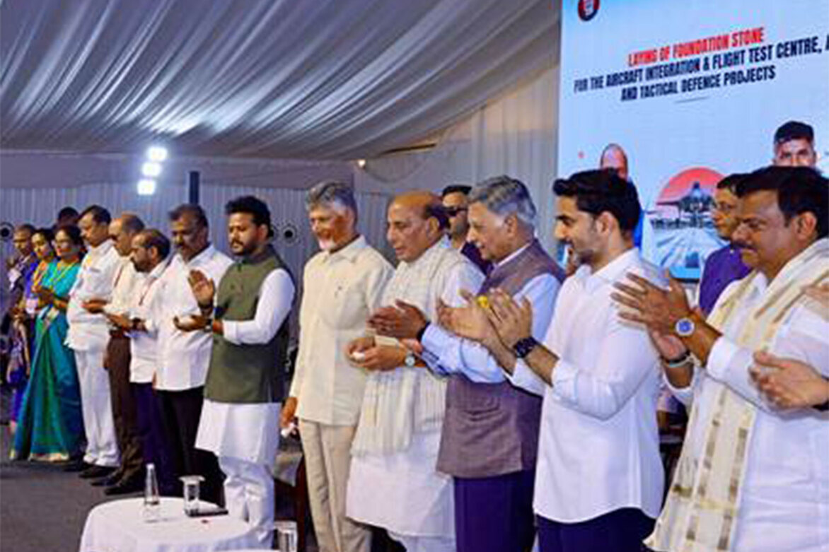 Rajnath Singh, Andhra Pradesh CM lay foundation stones for strategic aerospace and defence projects