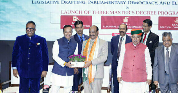 Lok Sabha Speaker and Law Minister Launch JGU Three New Masters Degree Programmes