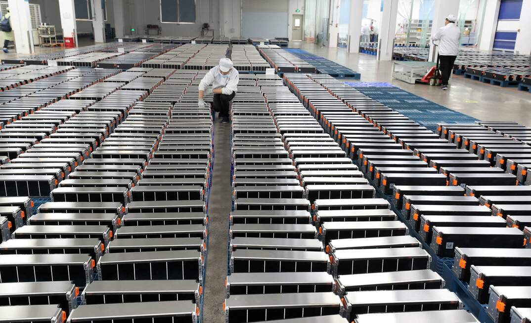 Produção de baterias de veículos elétricos na China?Divulgação